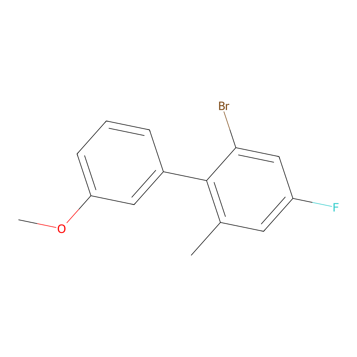 2-Bromo-4-fluoro-3'-methoxy-6-methyl-1,1'-biphenyl molecular structure, CAS 2901102-46-1