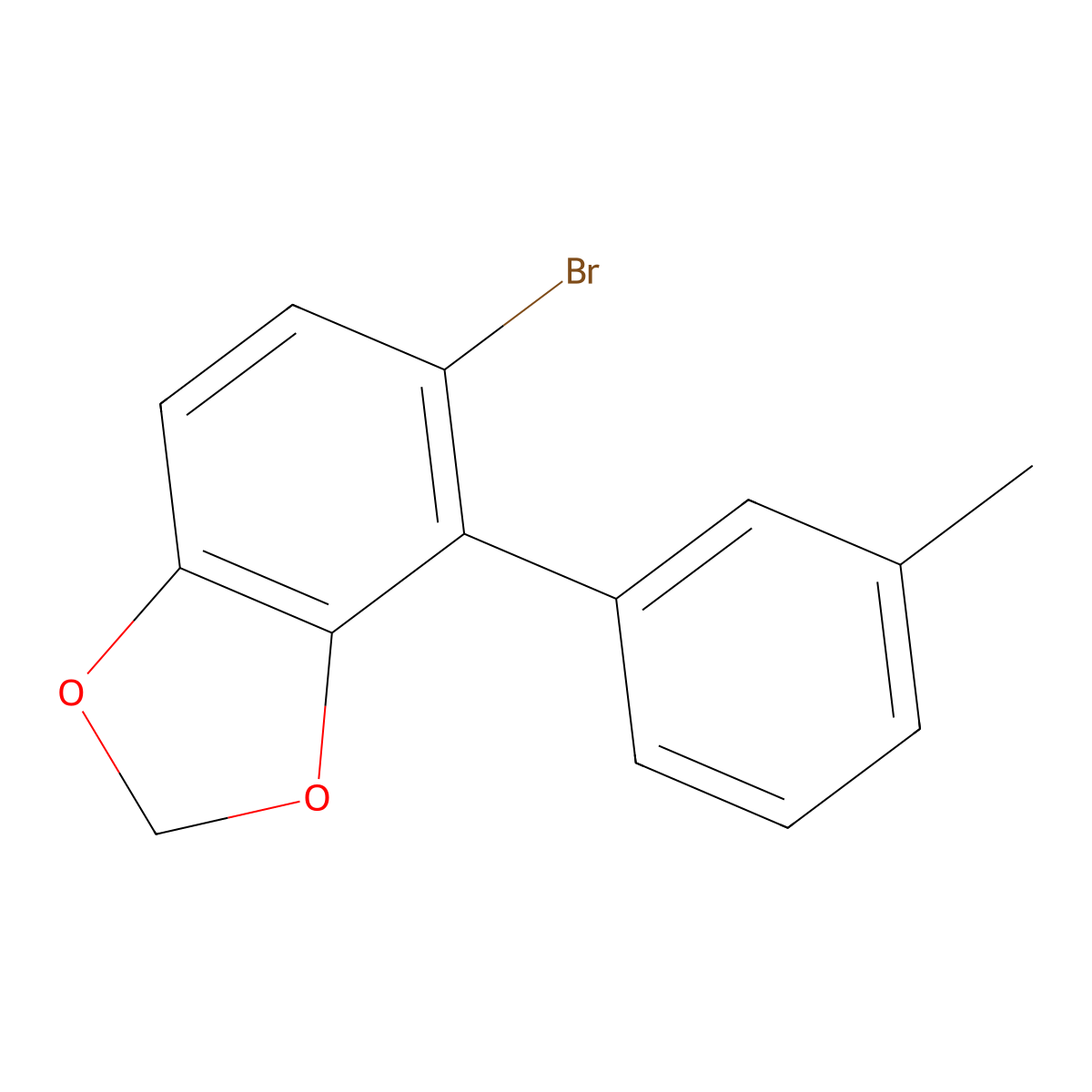 5-Bromo-4-(m-tolyl)benzo[d][1,3]dioxole molecular structure, CAS 2901102-49-4