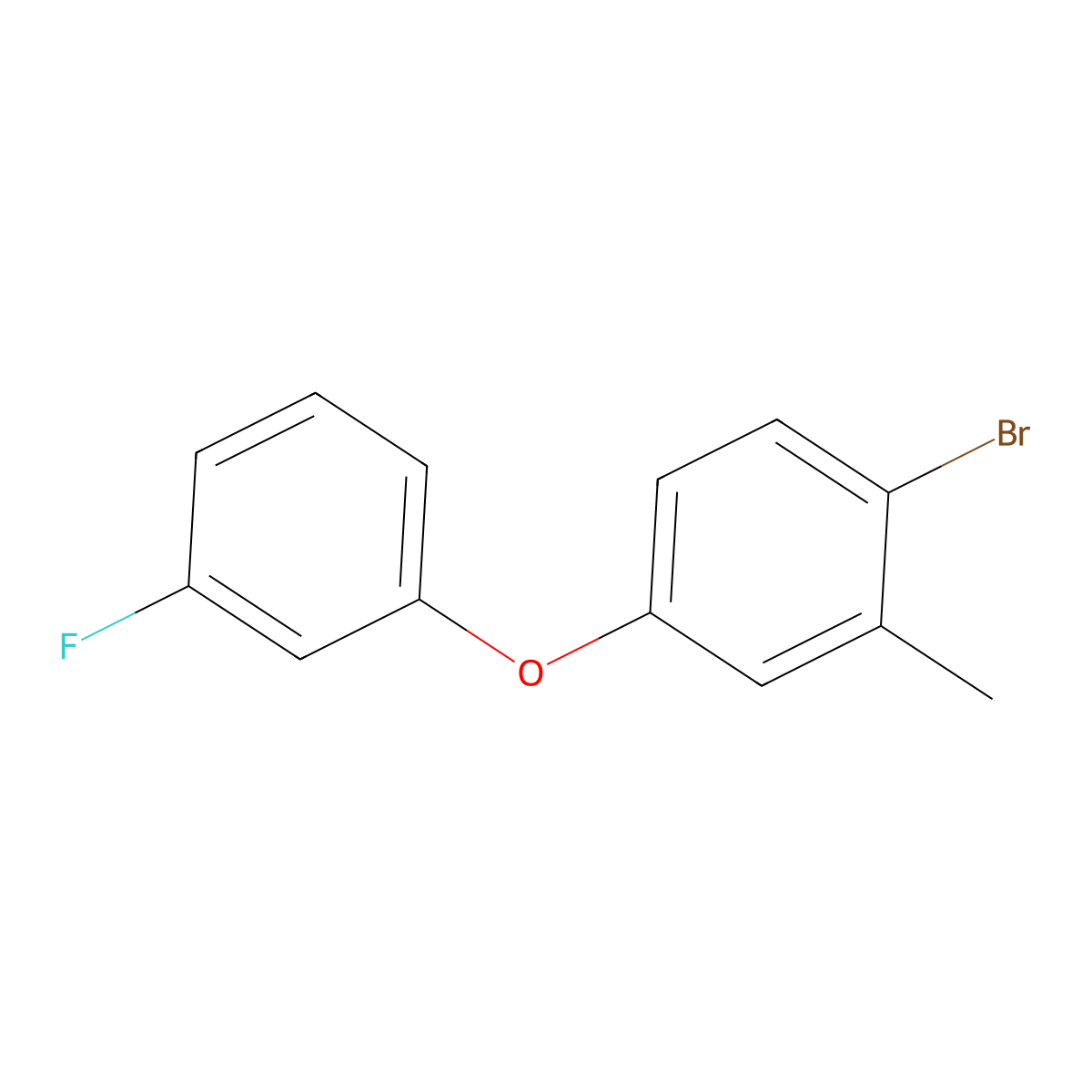 1-Bromo-4-(3-fluorophenoxy)-2-methylbenZene molecular structure, CAS 2901102-50-7