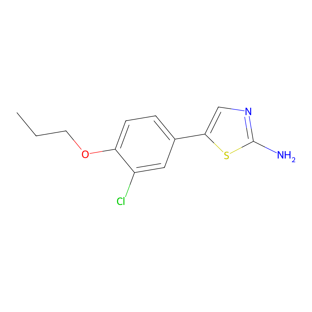 5-(3-Chloro-4-propoxyphenyl)thiazol-2-amine molecular structure, CAS 2901102-52-9