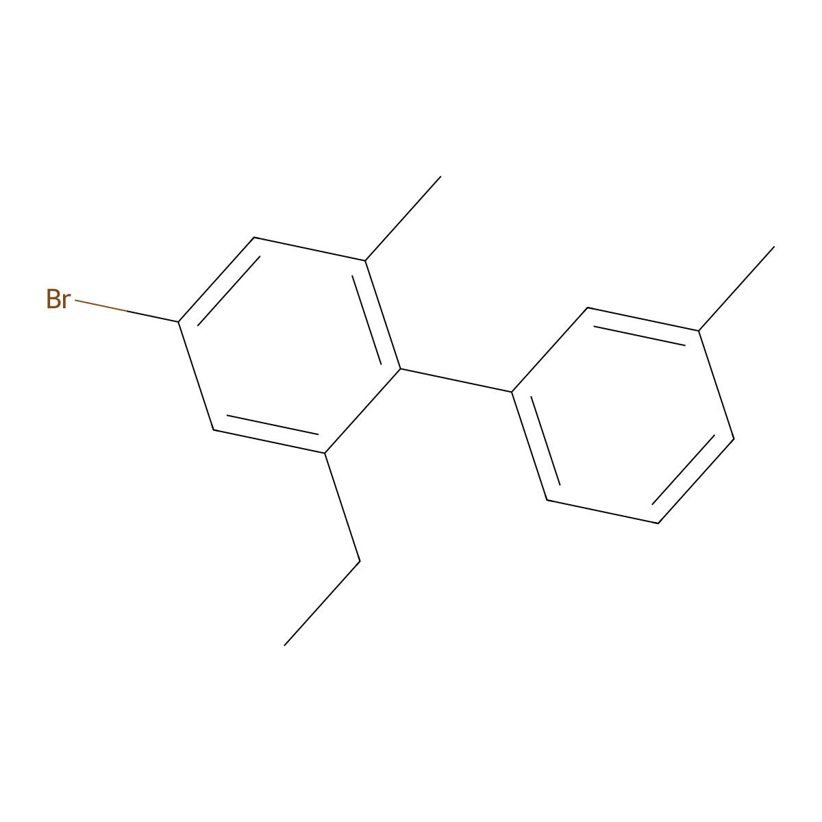 4-Bromo-2-ethyl-3',6-dimethyl-1,1'-biphenyl molecular structure, CAS 2901102-57-4