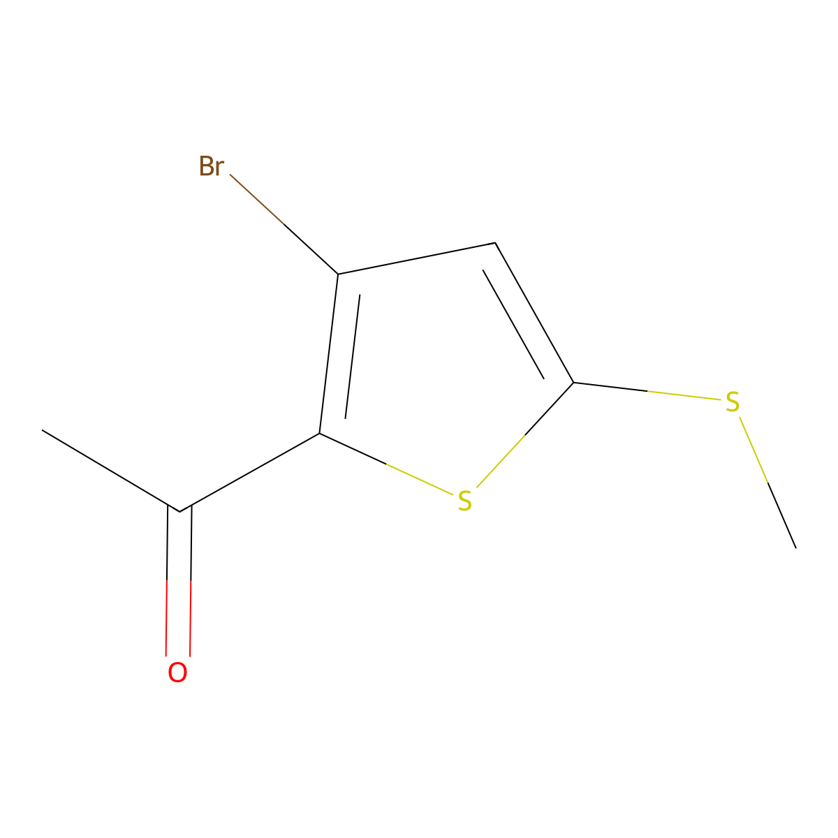 1-(3-Bromo-5-(methylthio)thiophen-2-yl)ethanone molecular structure, CAS 2901102-58-5