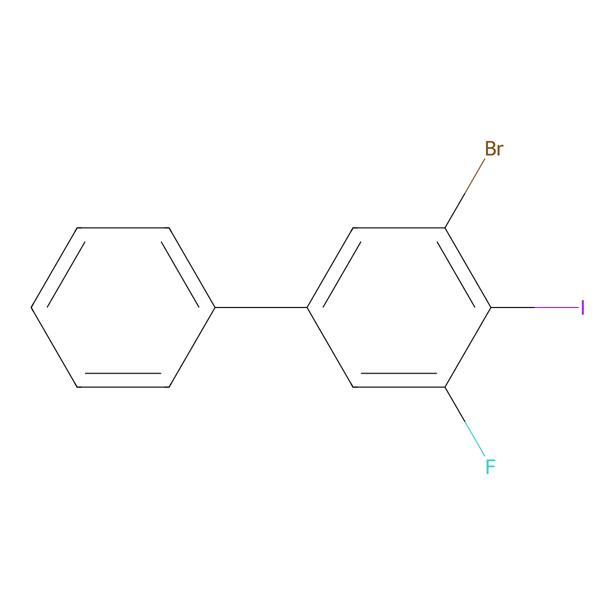 3-Bromo-5-fluoro-4-iodo-1,1'-biphenyl molecular structure, CAS 2901102-59-6