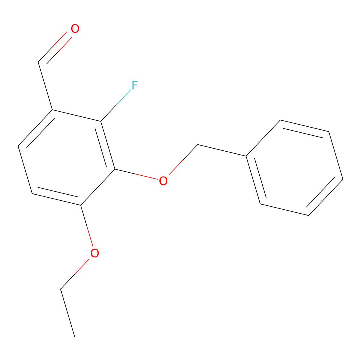 3-(BenZyloxy)-4-ethoxy-2-fluorobenZaldehyde molecular structure, CAS 2901102-61-0