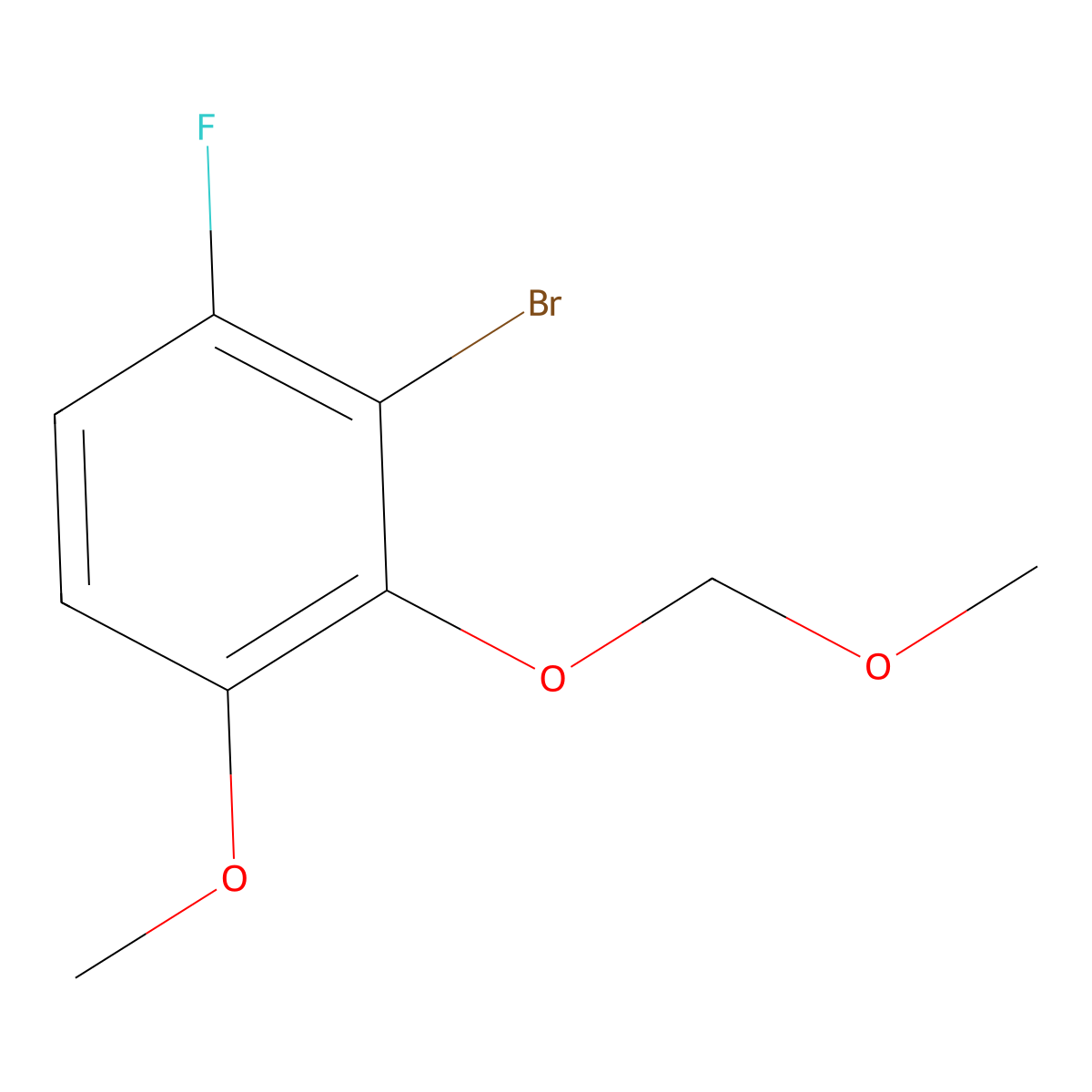 2-Bromo-1-fluoro-4-methoxy-3-(methoxymethoxy)benZene molecular structure, CAS 2901102-66-5