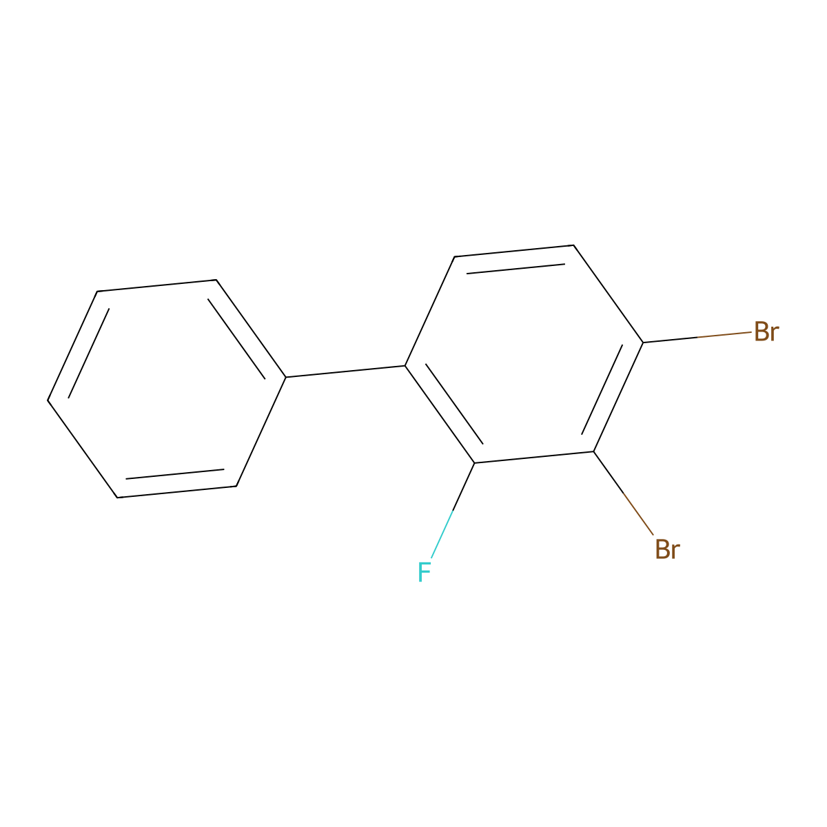 3,4-Dibromo-2-fluoro-1,1'-biphenyl molecular structure, CAS 2901102-68-7