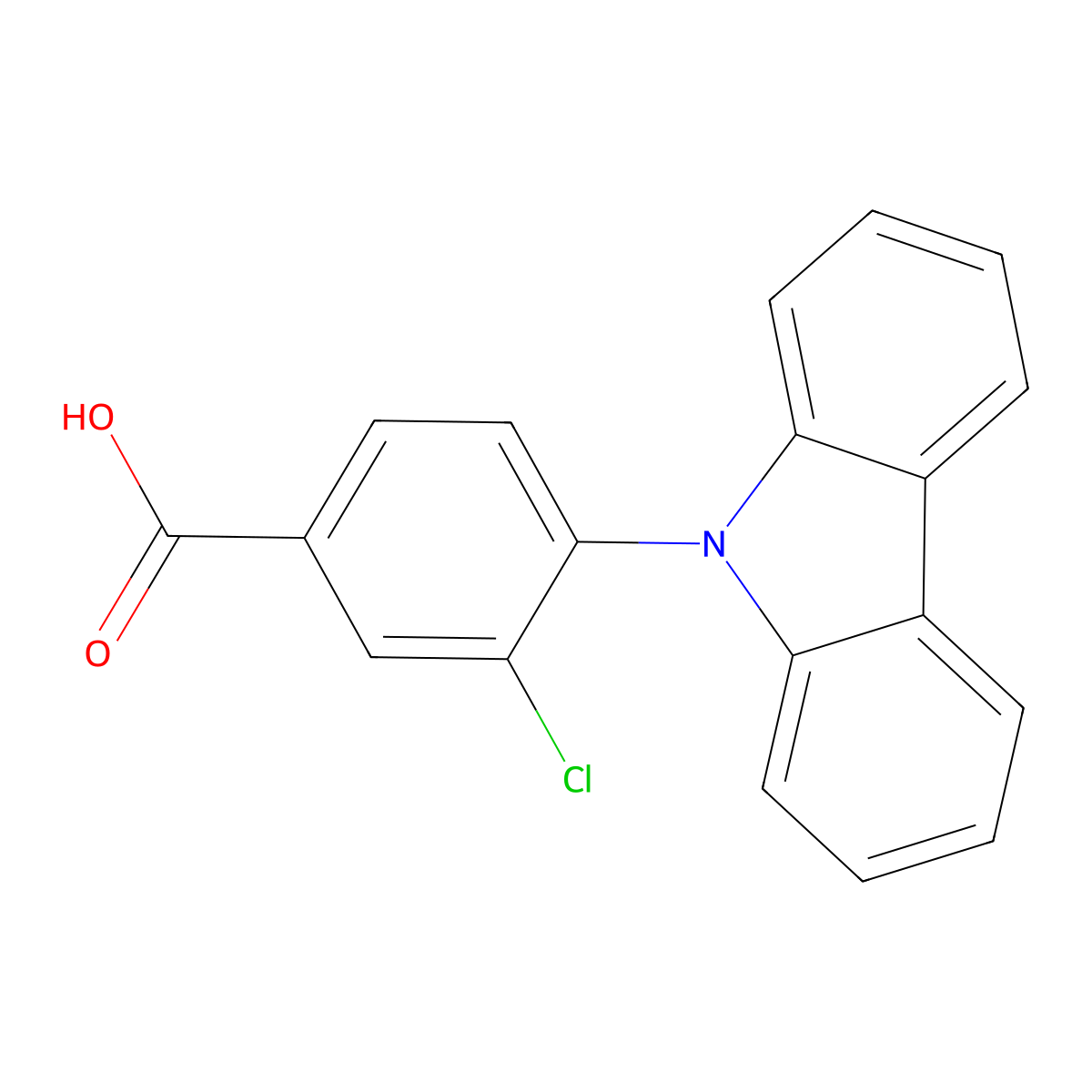 4-(9H-carbazol-9-yl)-3-chlorobenzoic acid molecular structure, CAS 2901102-69-8