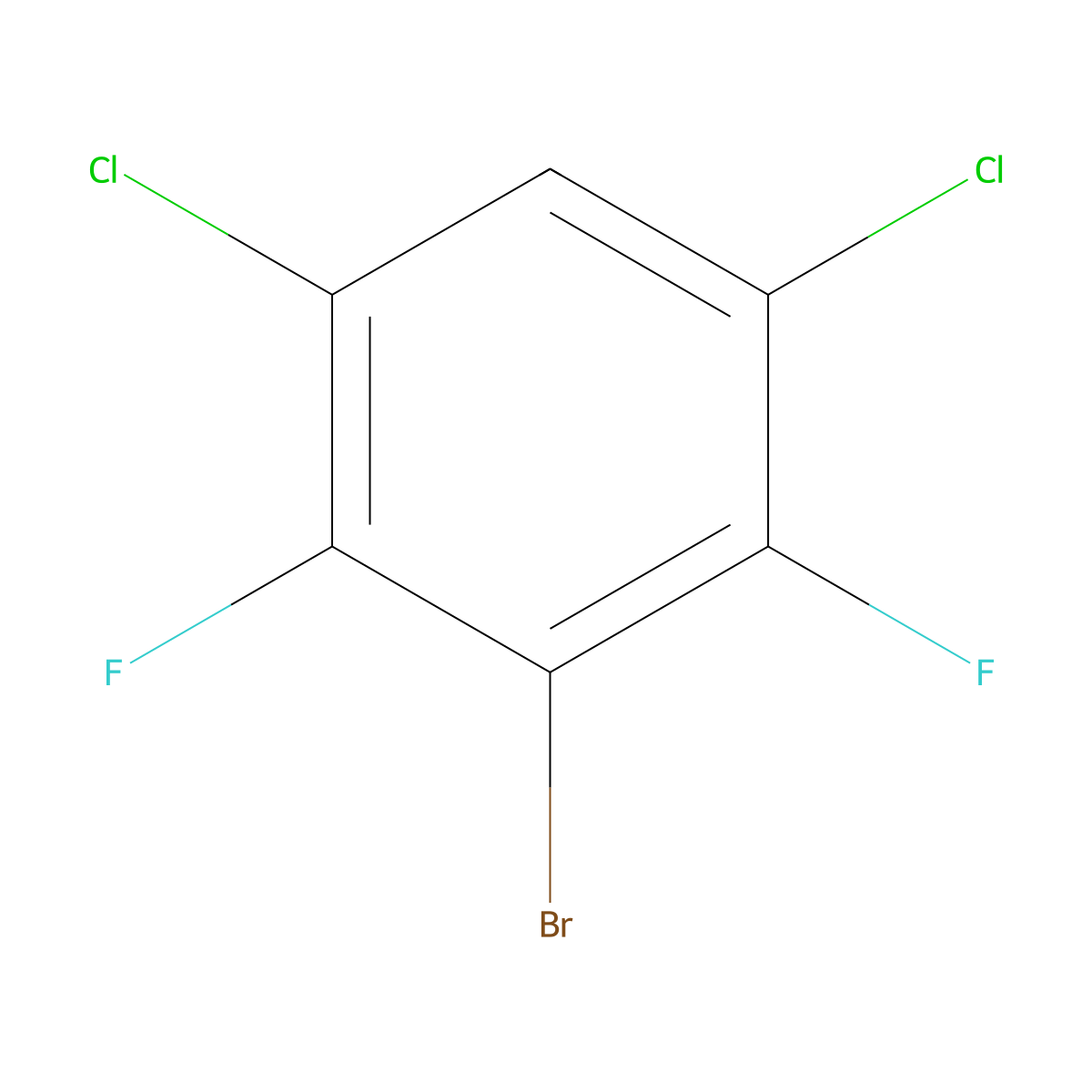 3-Bromo-1,5-dichloro-2,4-difluorobenZene molecular structure, CAS 2901102-70-1