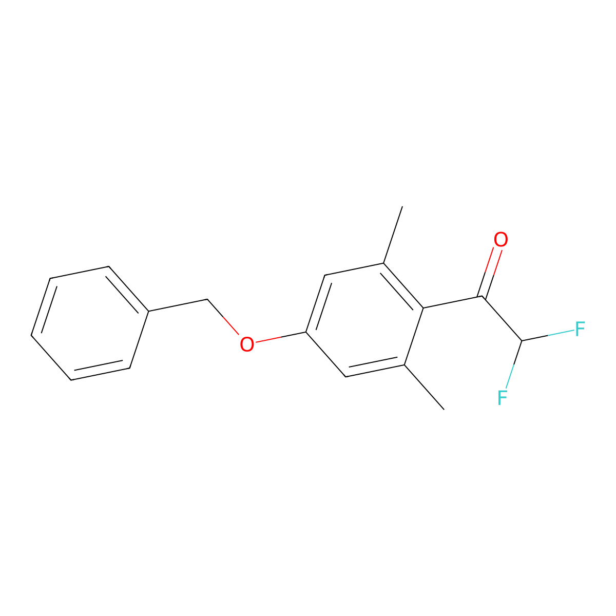 1-(4-(BenZyloxy)-2,6-dimethylphenyl)-2,2-difluoroethanone molecular structure, CAS 2901102-72-3