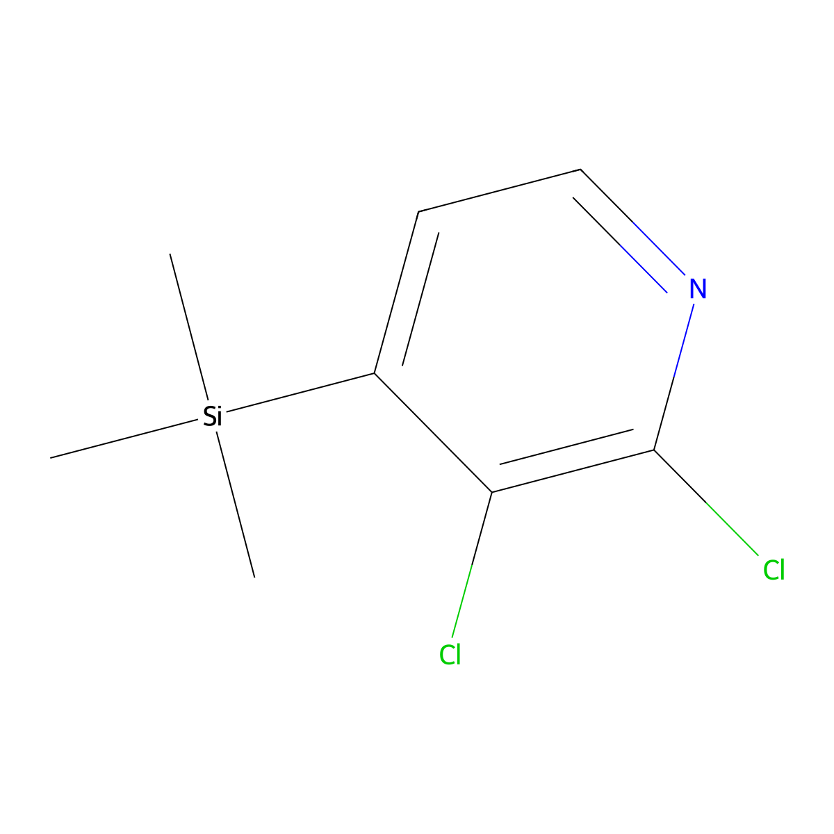 2,3-Dichloro-4-(trimethylsilyl)pyridine molecular structure, CAS 2901102-73-4