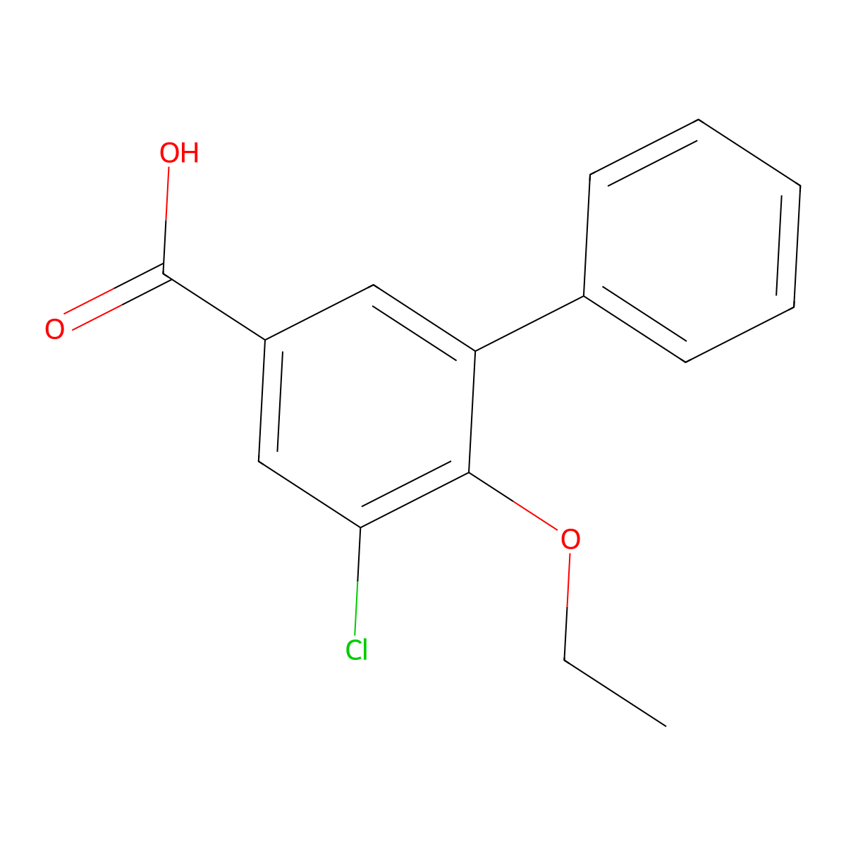 5-Chloro-6-ethoxy-[1,1'-biphenyl]-3-carboxylic acid molecular structure, CAS 2901102-76-7