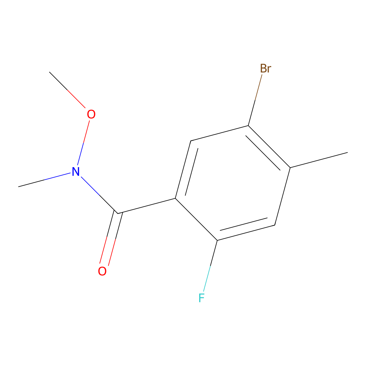5-Bromo-2-fluoro-N-methoxy-N,4-dimethylbenZamide molecular structure, CAS 2901102-78-9