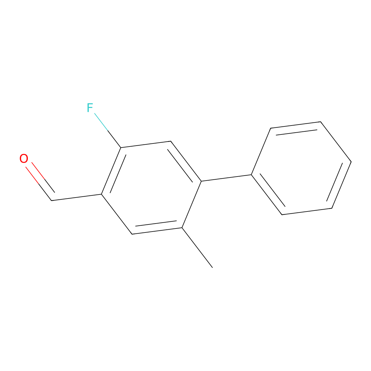 5-Fluoro-2-methyl-[1,1'-biphenyl]-4-carbaldehyde molecular structure, CAS 2901102-80-3