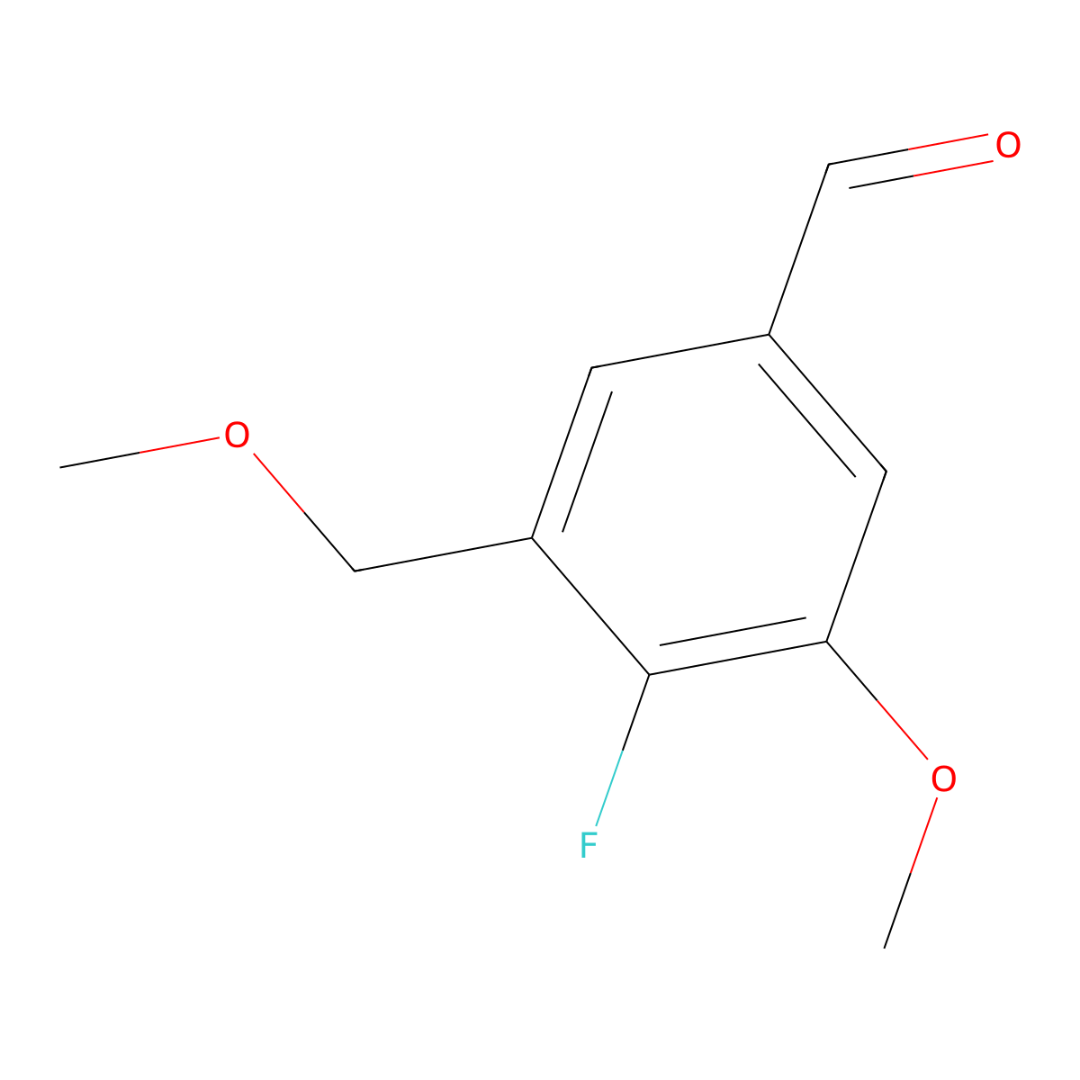 4-Fluoro-3-methoxy-5-(methoxymethyl)benZaldehyde molecular structure, CAS 2901102-83-6