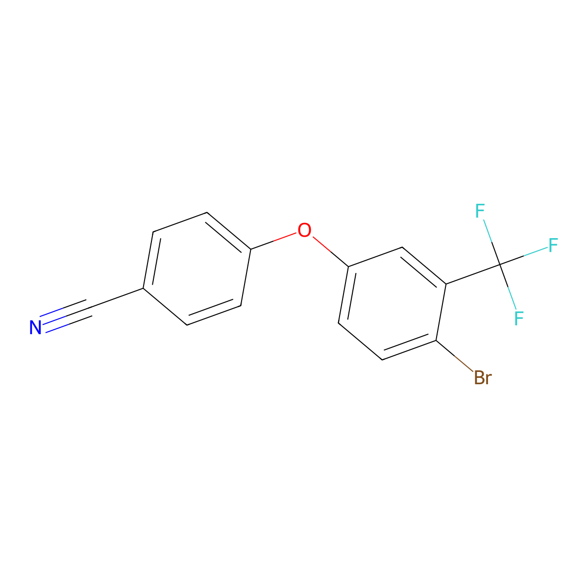 4-(4-Bromo-3-(trifluoromethyl)phenoxy)benZonitrile molecular structure, CAS 2901102-85-8