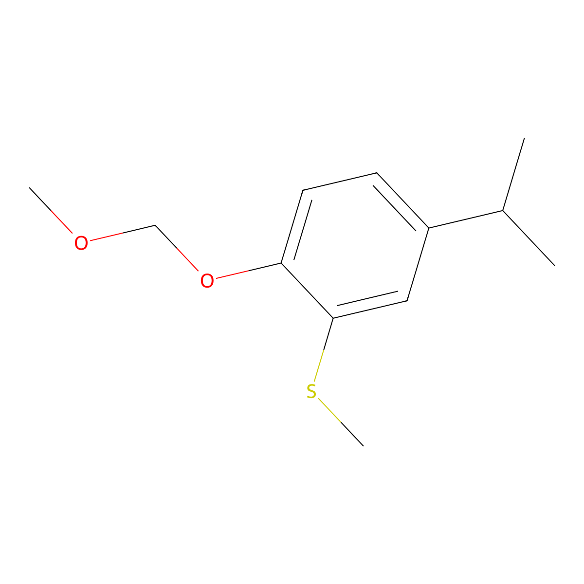 (5-Isopropyl-2-(methoxymethoxy)phenyl)(methyl)sulfane molecular structure, CAS 2901102-86-9