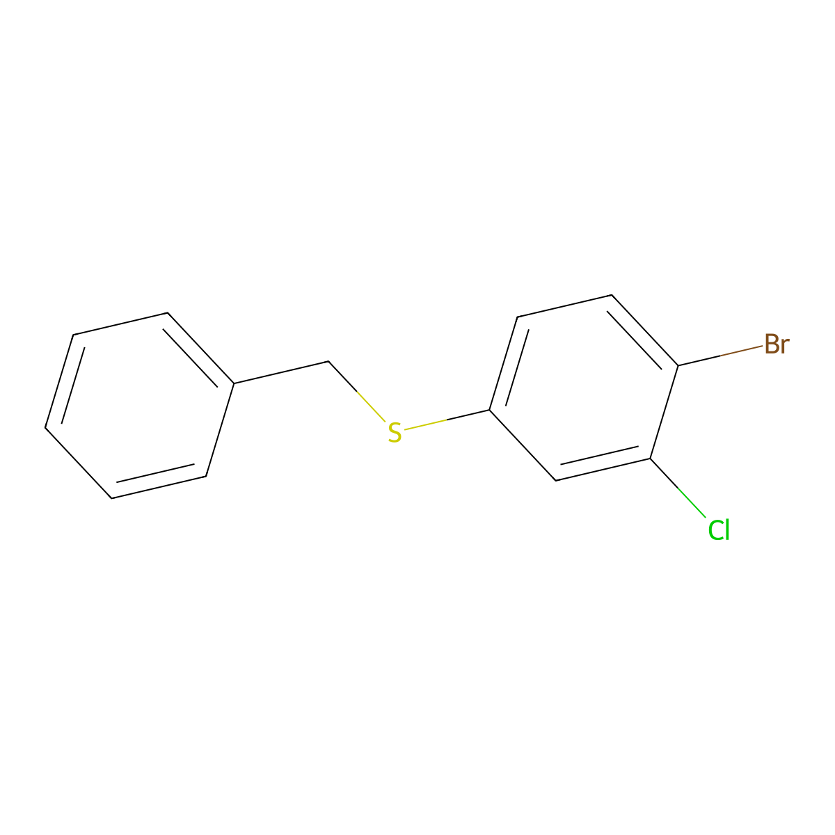 BenZyl(4-bromo-3-chlorophenyl)sulfane molecular structure, CAS 2901102-88-1
