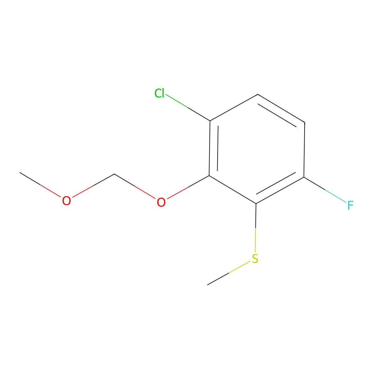 (3-Chloro-6-fluoro-2-(methoxymethoxy)phenyl)(methyl)sulfane molecular structure, CAS 2901102-90-5