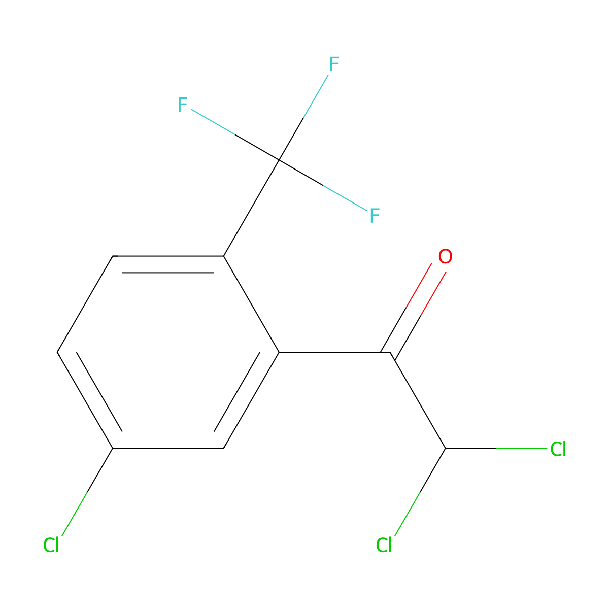 2,2-Dichloro-1-(5-chloro-2-(trifluoromethyl)phenyl)ethanone molecular structure, CAS 2901102-99-4