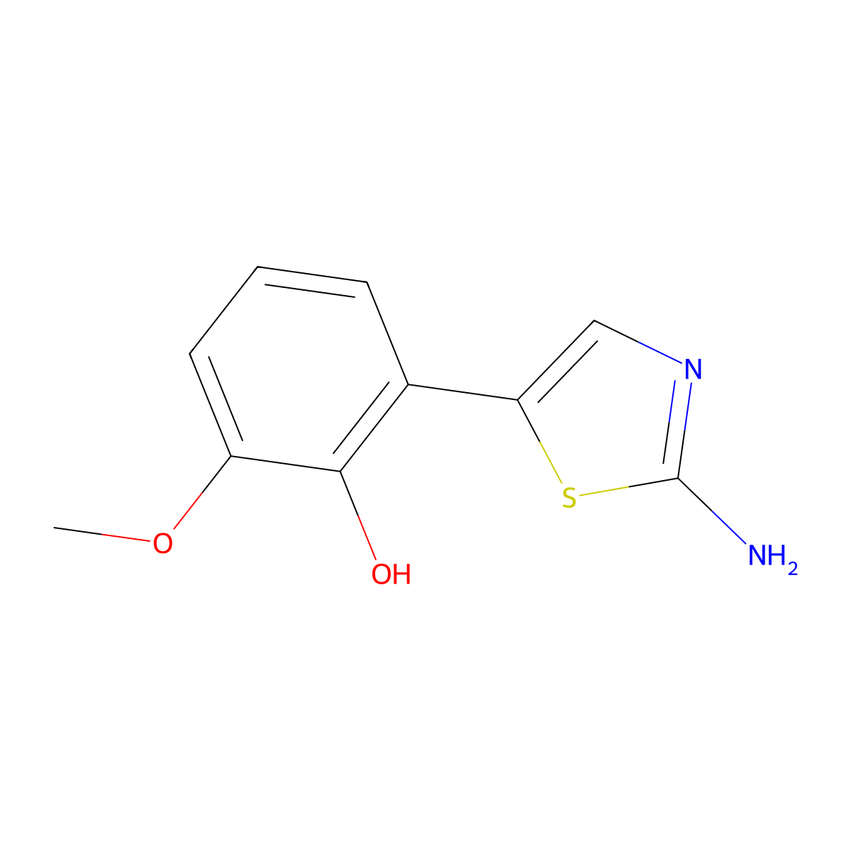 2-(2-AminothiaZol-5-yl)-6-methoxyphenol molecular structure, CAS 2901103-00-0