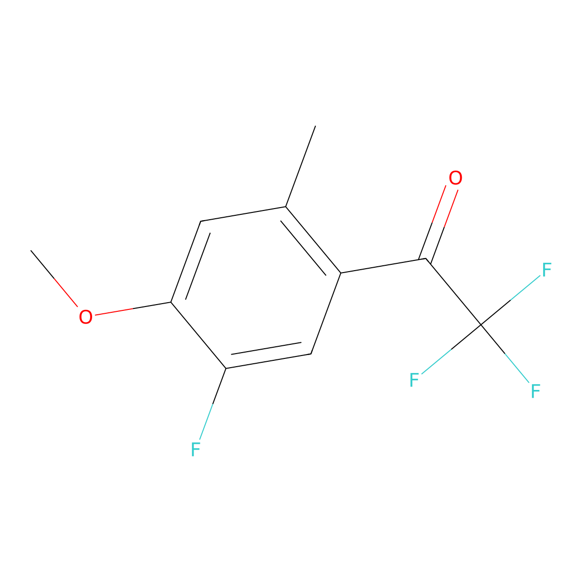 2,2,2-Trifluoro-1-(5-fluoro-4-methoxy-2-methylphenyl)ethan-1-one molecular structure, CAS 2901103-01-1