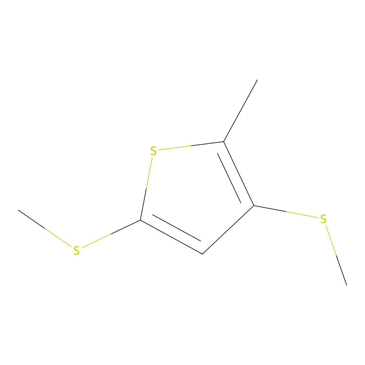 2-Methyl-3,5-bis(methylthio)thiophene molecular structure, CAS 2901103-08-8