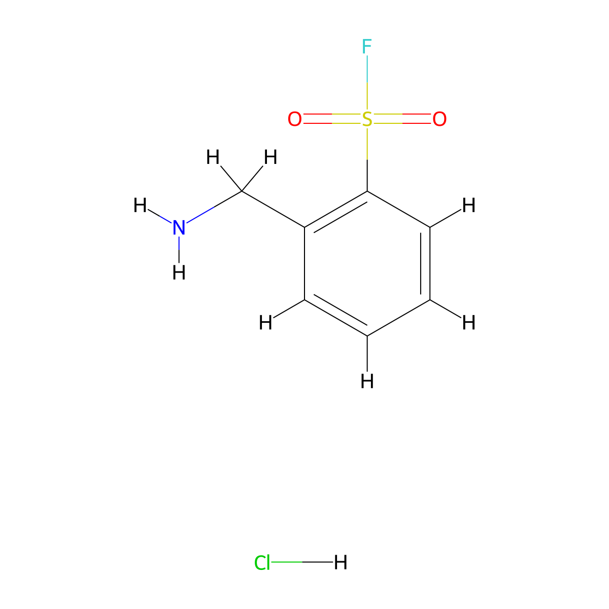 2-(Aminomethyl)benzene-1-sulfonyl fluoride hydrochloride molecular structure, CAS 2901103-11-3