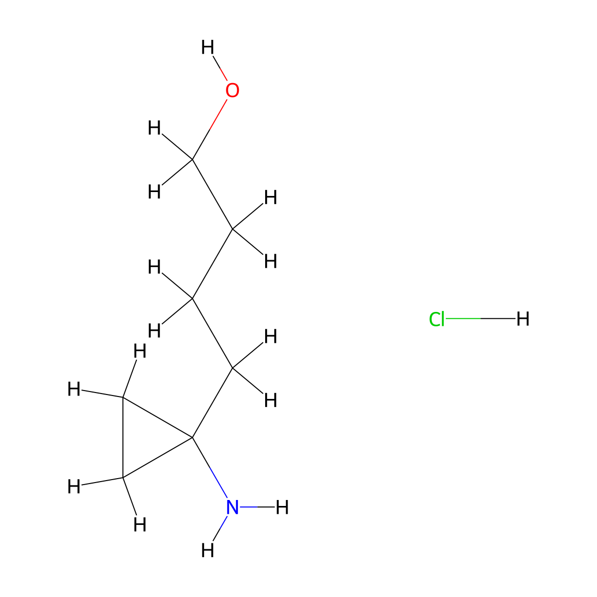 4-(1-Aminocyclopropyl)butan-1-ol hydrochloride molecular structure, CAS 2901103-17-9