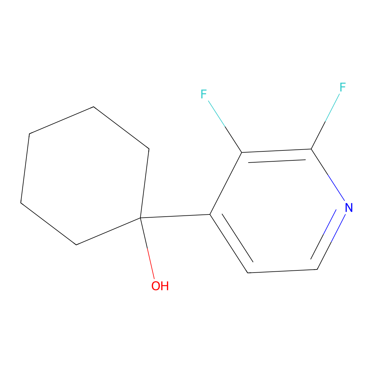 1-(2,3-Difluoropyridin-4-yl)cyclohexanol molecular structure, CAS 2901103-28-2