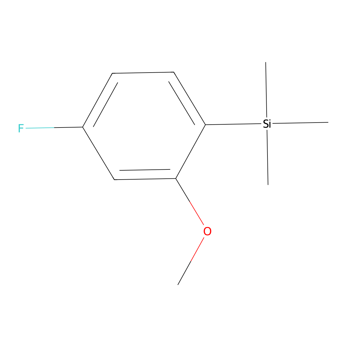(4-Fluoro-2-methoxyphenyl)trimethylsilane molecular structure, CAS 2901103-31-7