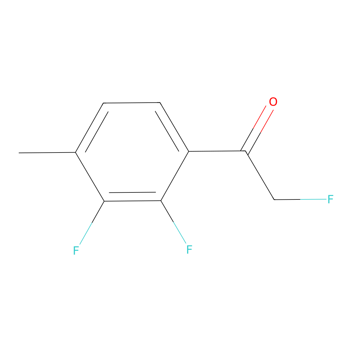 1-(2,3-Difluoro-4-methylphenyl)-2-fluoroethanone molecular structure, CAS 2901103-32-8