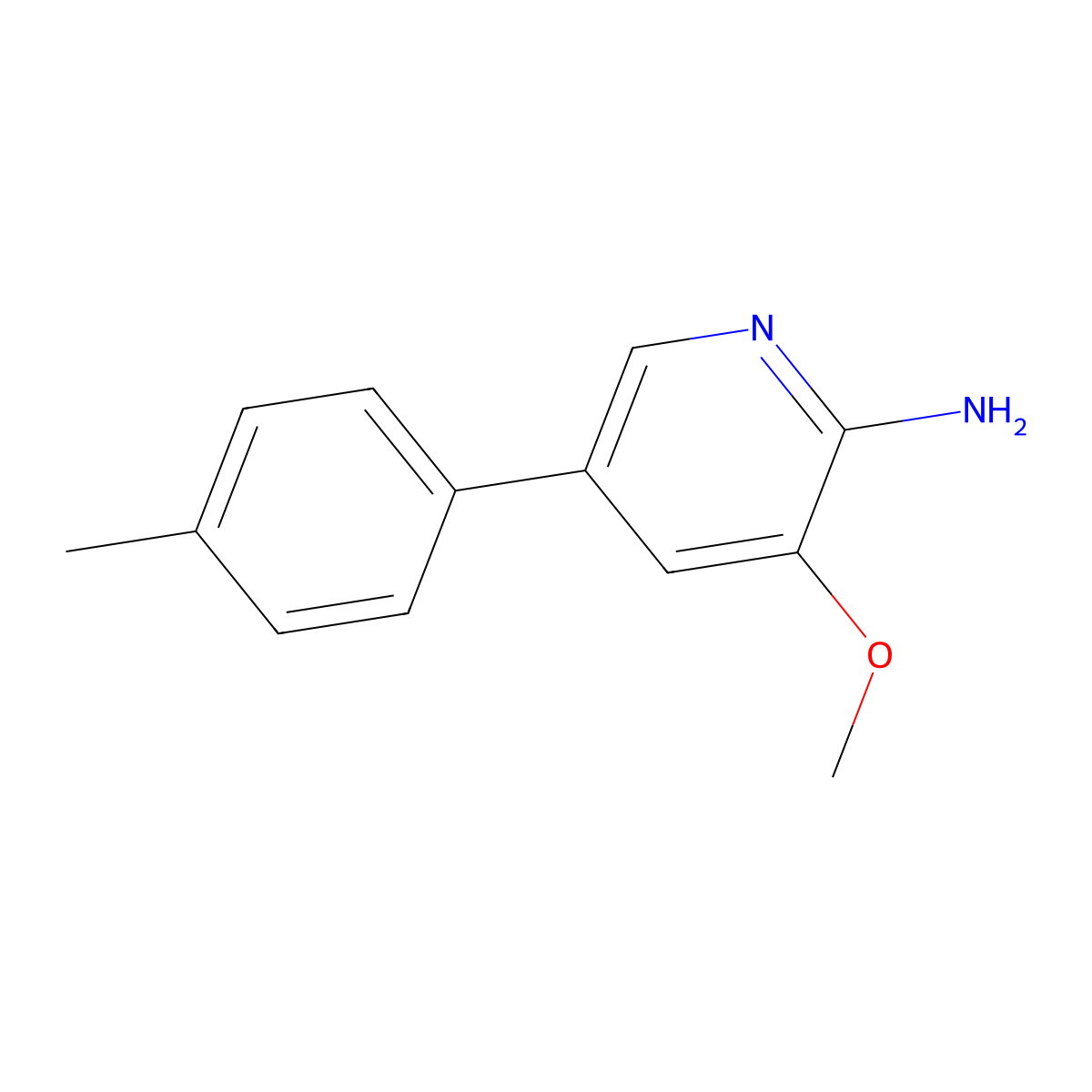 3-Methoxy-5-(p-tolyl)pyridin-2-amine molecular structure, CAS 2901103-37-3