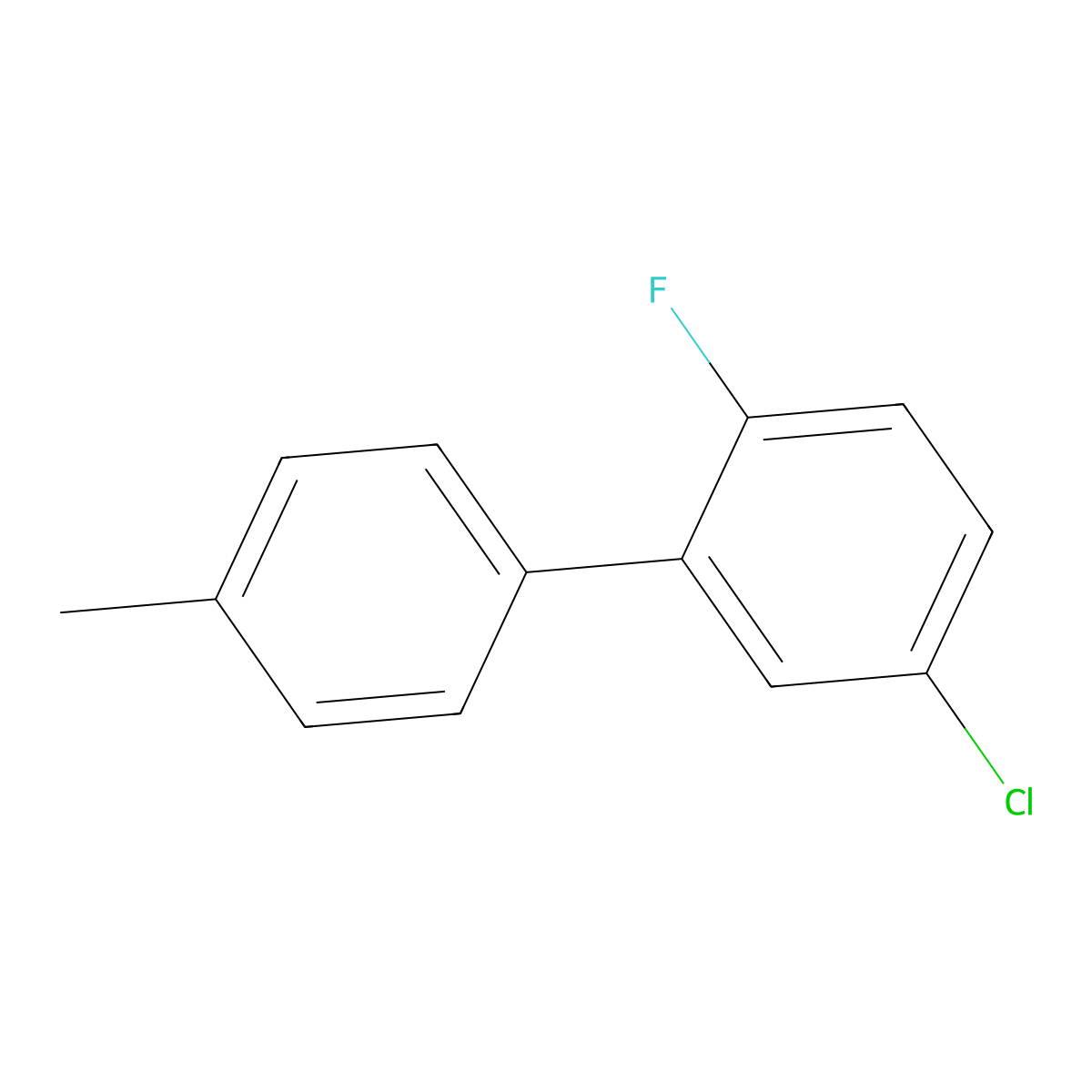 5-Chloro-2-fluoro-4'-methyl-1,1'-biphenyl molecular structure, CAS 2901103-38-4