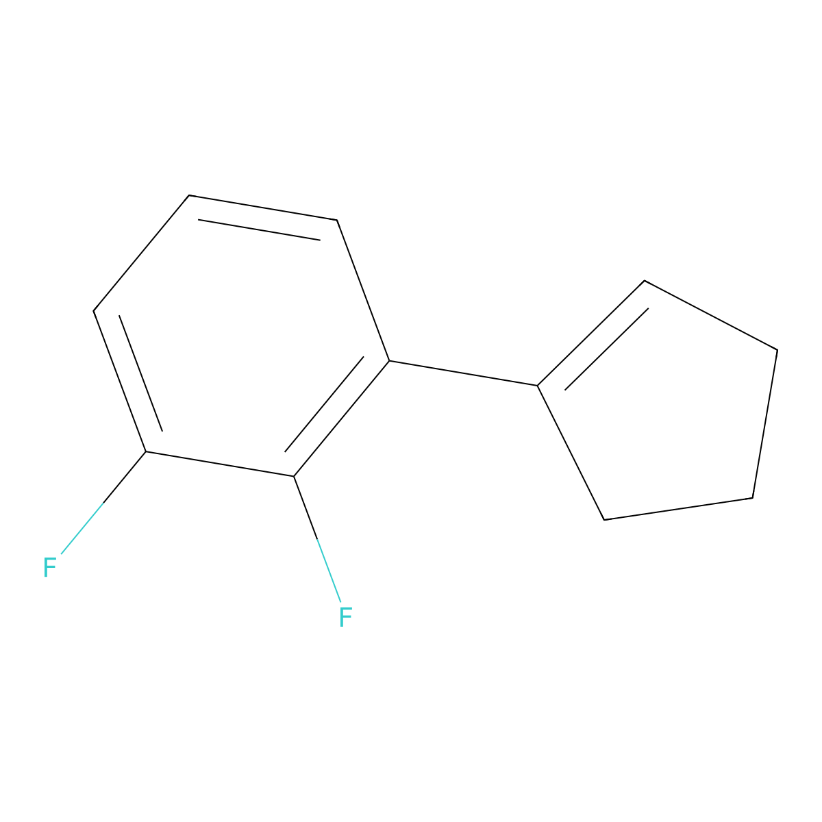 1-(Cyclopent-1-en-1-yl)-2,3-difluorobenZene molecular structure, CAS 2901103-42-0