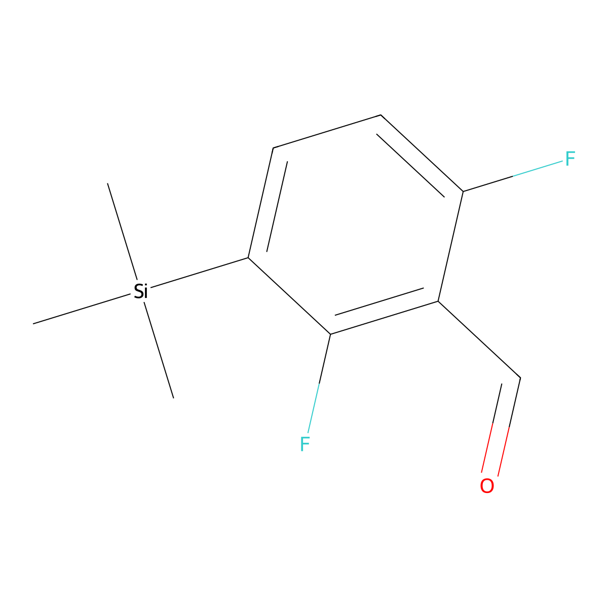 2,6-Difluoro-3-(trimethylsilyl)benZaldehyde molecular structure, CAS 2901103-47-5