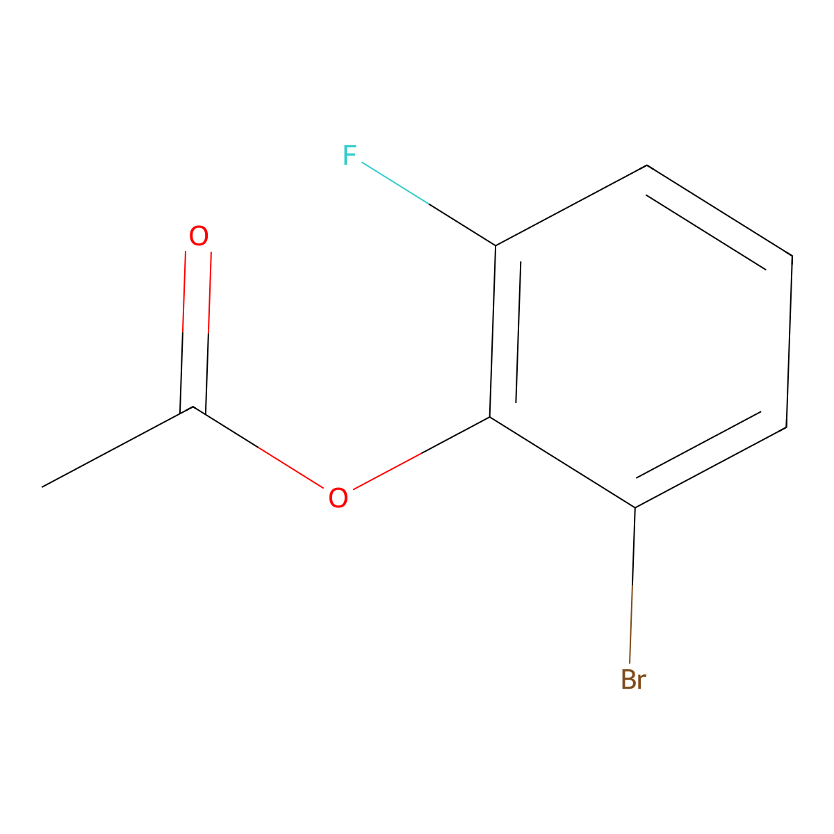 2-Bromo-6-fluorophenyl acetate molecular structure, CAS 2901103-50-0