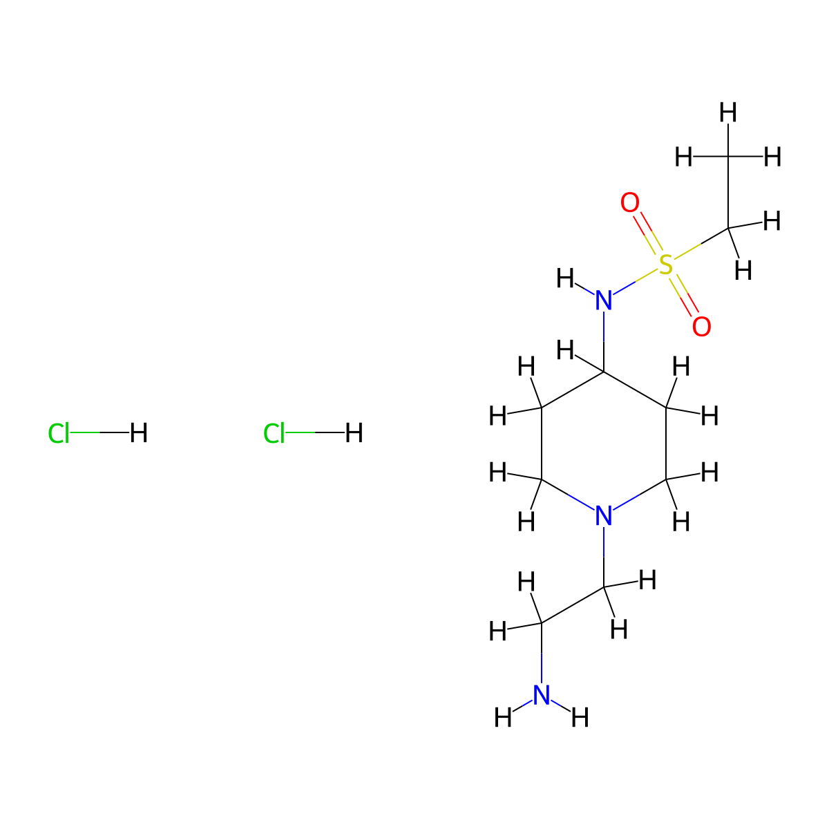 N-[1-(2-aminoethyl)piperidin-4-yl]ethane-1-sulfonamide dihydrochloride molecular structure, CAS 2901103-52-2
