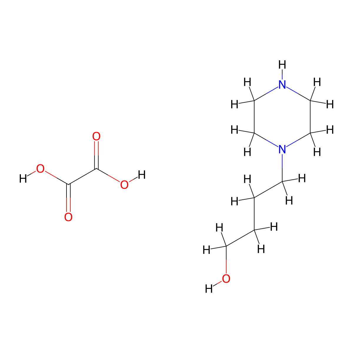 4-(Piperazin-1-yl)butan-1-ol oxalate molecular structure, CAS 2901103-54-4