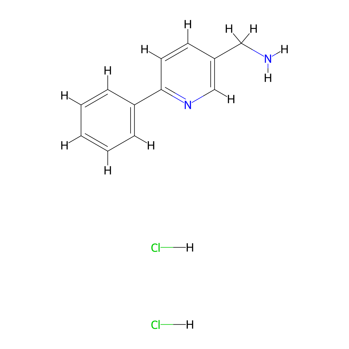 1-(6-Phenylpyridin-3-yl)methanamine dihydrochloride molecular structure, CAS 2901103-59-9