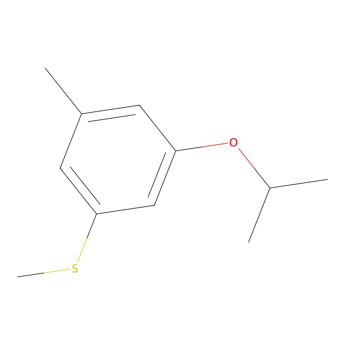 (3-Isopropoxy-5-methylphenyl)(methyl)sulfane molecular structure, CAS 2901103-65-7