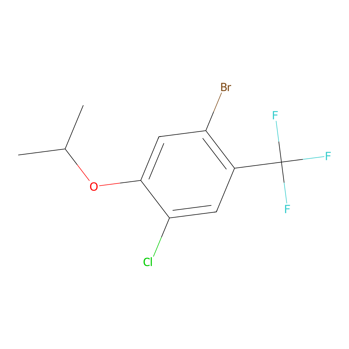 1-Bromo-4-chloro-5-isopropoxy-2-(trifluoromethyl)benZene molecular structure, CAS 2901105-06-2