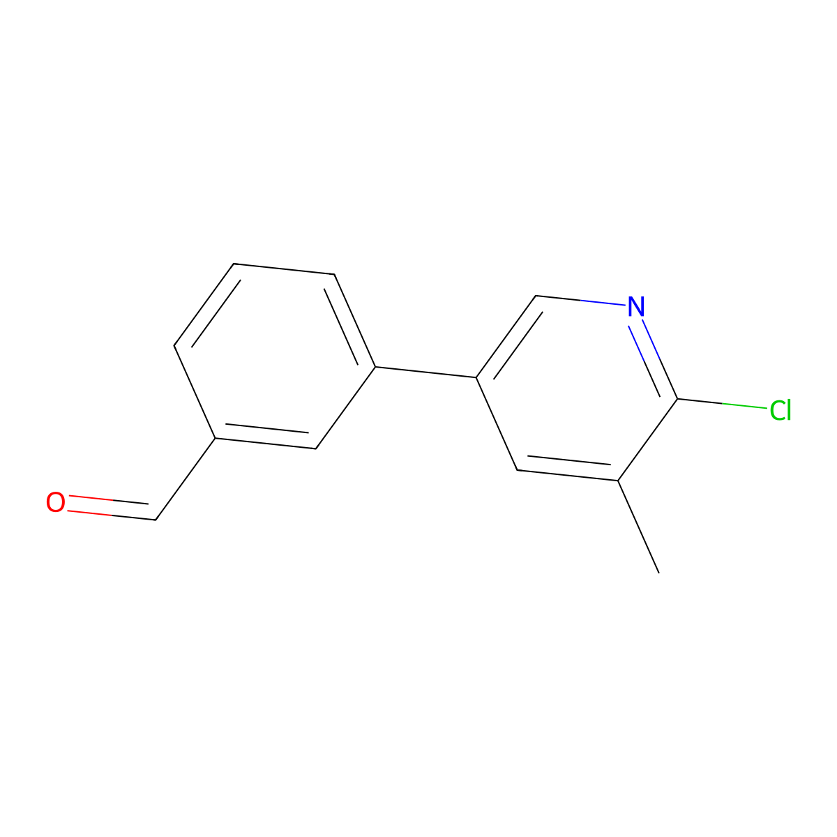 3-(6-Chloro-5-methylpyridin-3-yl)benZaldehyde molecular structure, CAS 2901105-07-3