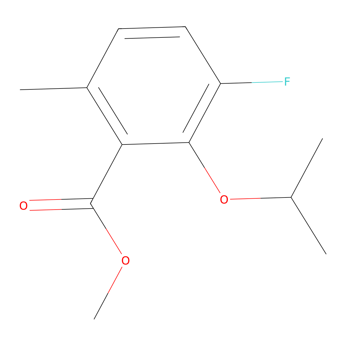 Methyl 3-fluoro-2-isopropoxy-6-methylbenZoate molecular structure, CAS 2901105-10-8