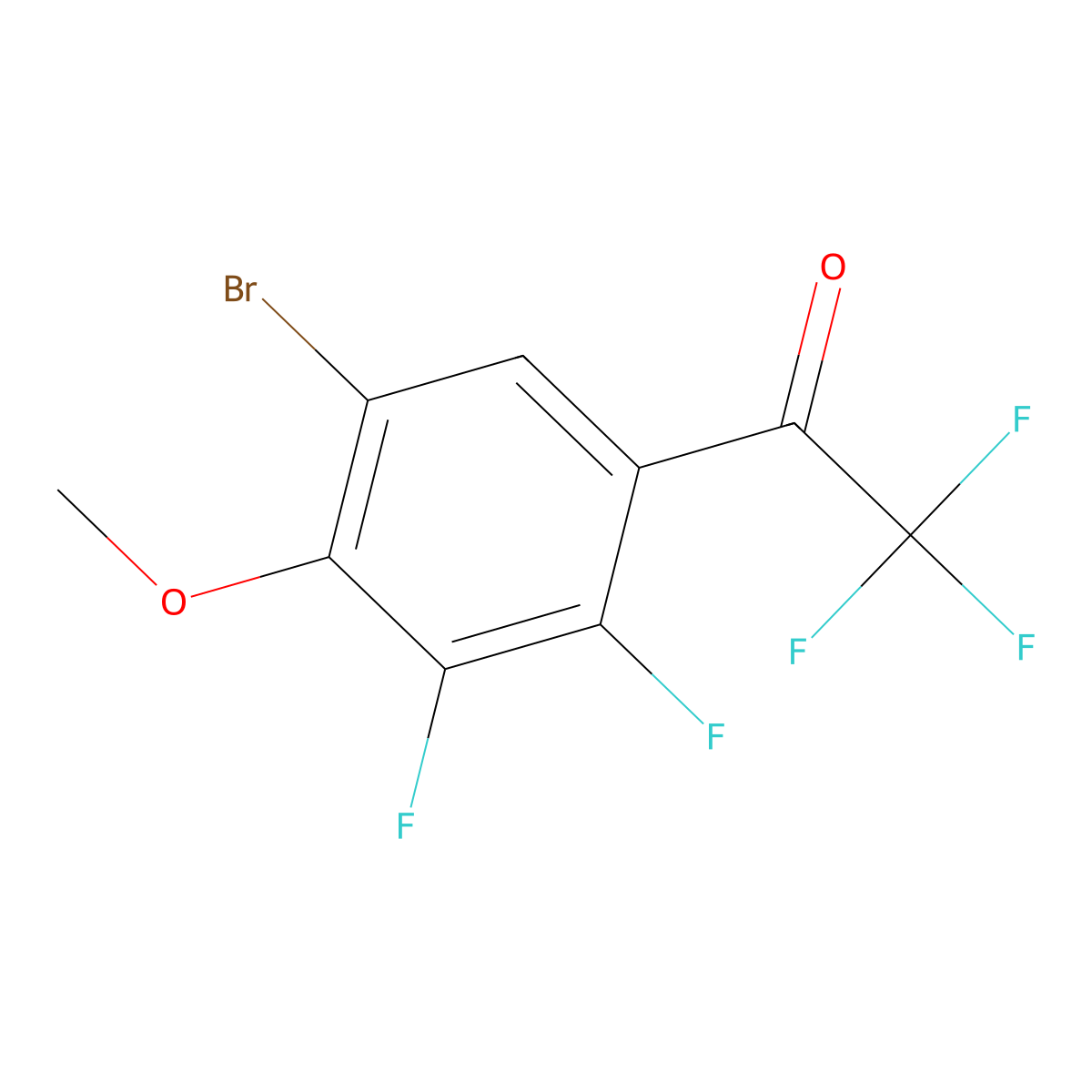 1-(5-Bromo-2,3-difluoro-4-methoxyphenyl)-2,2,2-trifluoroethanone molecular structure, CAS 2901105-14-2