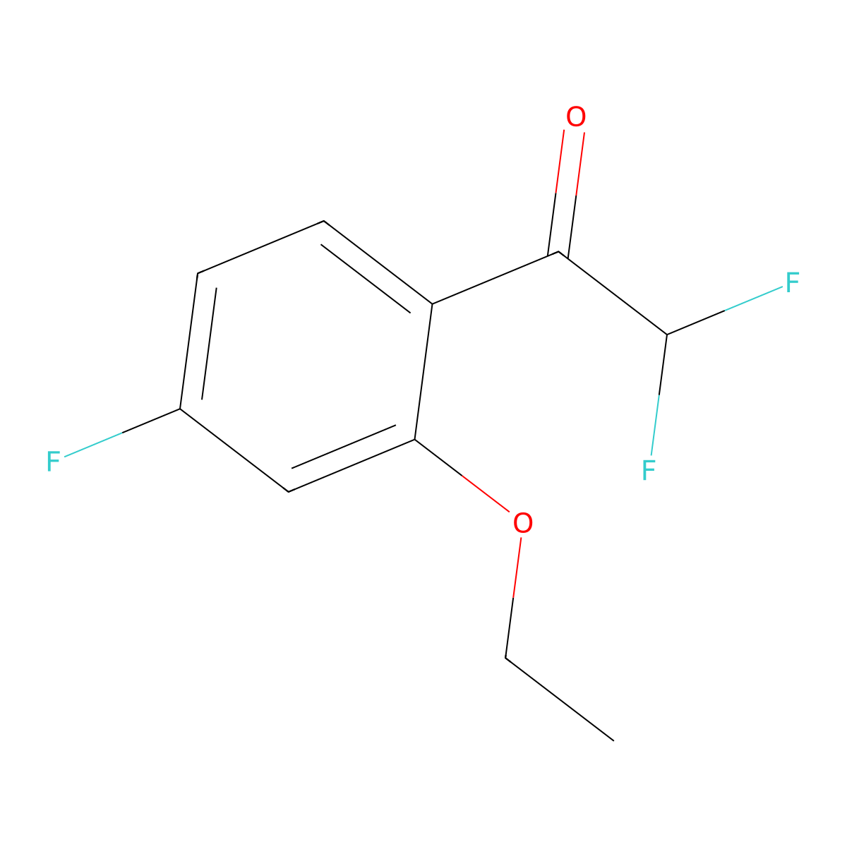 1-(2-Ethoxy-4-fluorophenyl)-2,2-difluoroethanone molecular structure, CAS 2901105-26-6