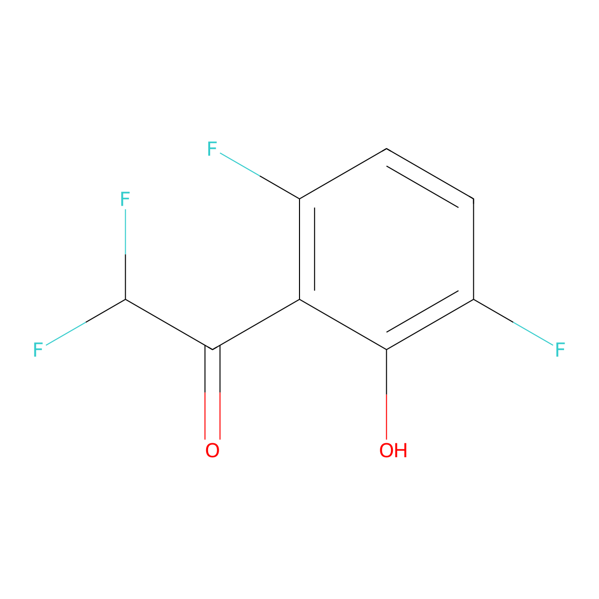 1-(3,6-Difluoro-2-hydroxyphenyl)-2,2-difluoroethan-1-one molecular structure, CAS 2901105-28-8