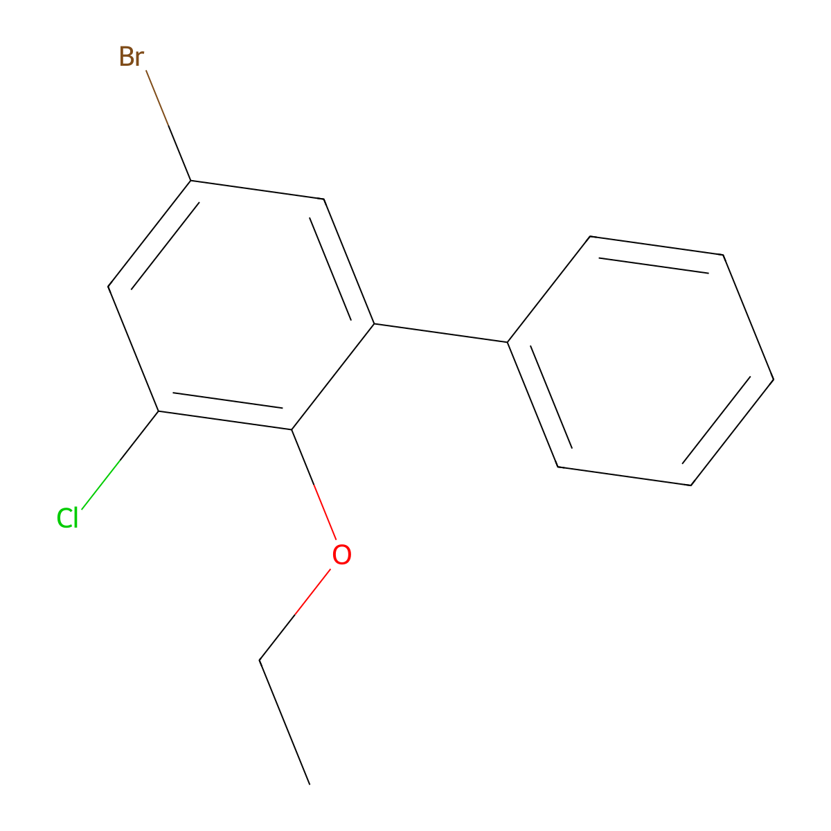5-Bromo-3-chloro-2-ethoxy-1,1'-biphenyl molecular structure, CAS 2901105-38-0