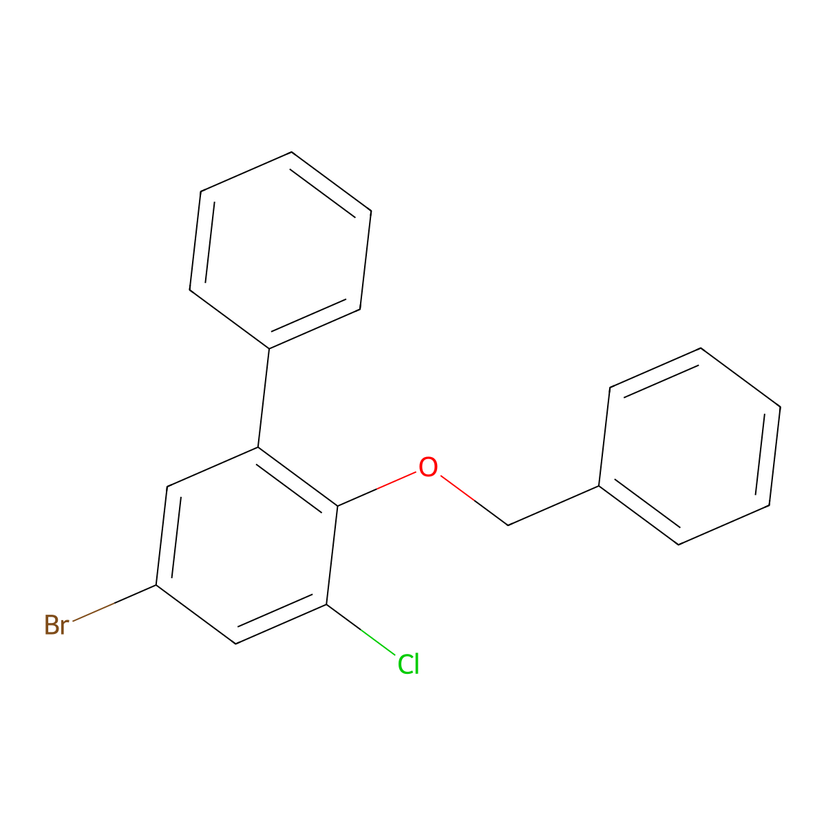 2-(BenZyloxy)-5-bromo-3-chloro-1,1'-biphenyl molecular structure, CAS 2901105-41-5