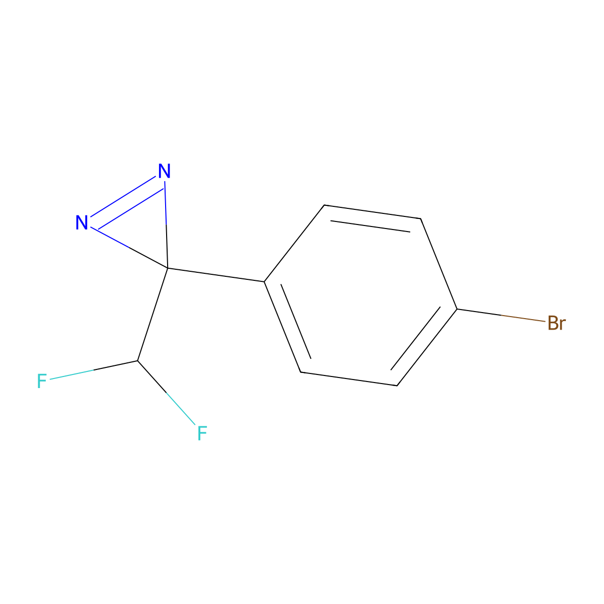 3-(4-bromophenyl)-3-(difluoromethyl)-3H-diazirine molecular structure, CAS 2901105-47-1