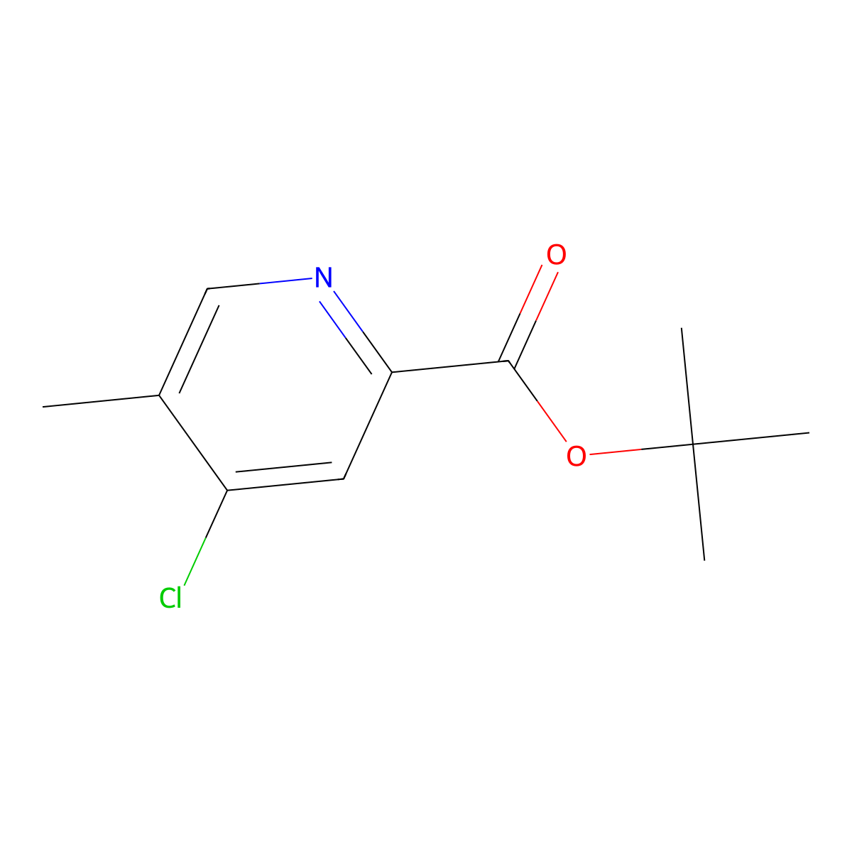 Tert-butyl 4-chloro-5-methylpyridine-2-carboxylate molecular structure, CAS 2901105-48-2